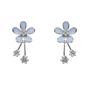 Blue Blossom Sterling Silver Earring