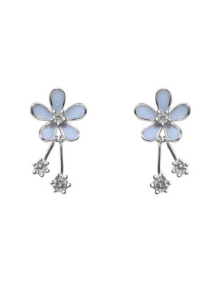 Blue Blossom Sterling Silver Earring