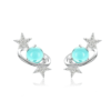 Stellar Radiance Silver Earrings