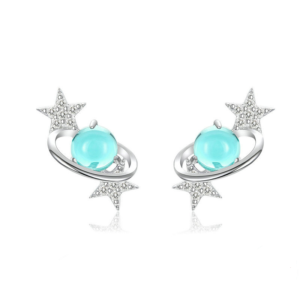 Stellar Radiance Silver Earrings