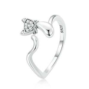 Women's Fashion Simple Geometric Silver Ring - Image 5