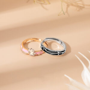 Couple Rings Niche Non-fading Sterling Silver Opening - Image 5